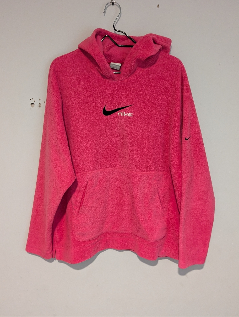 Cute Nike Hot Pink Fleece Pullover Hoodie with Swoosh XXL